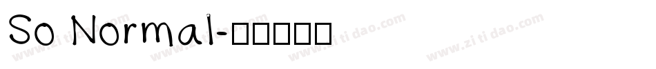 So Normal字体转换